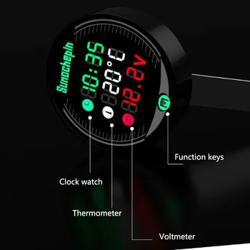 5-In-1 Motociklo pakeistų Vandens Temperatūros Matuoklis Laiko Voltmeter 12V Chronometras USB Mobiliojo Telefono Įkrovimo Vandeniui
