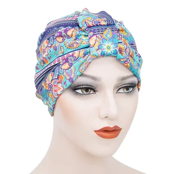 Musulmonų šukuosena turbaną variklio dangčio moteris medvilnės spausdinti vidinis hijab kepurės arabų wrap hijab femme musulman islamo skrybėlę, skarą