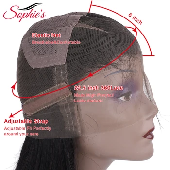 Sophie ' s Tiesiai 13x4 Nėriniai Priekiniai Žmogaus Plaukų Perukai Su Kūdikio Plaukų, Ne remy Natūralus Juodas Brazilijos Plaukų Perukai Moterims 10-22 Colių