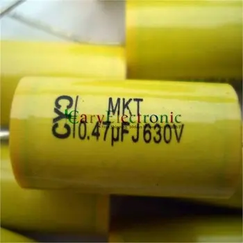 Didmeninė ir mažmeninė ilgai, sukelia geltonos spalvos Centrinis Poliesterio Plėvelė, Kondensatoriai, elektronika būti 0,47 uF 630V fr tube amp garso nemokamas pristatymas