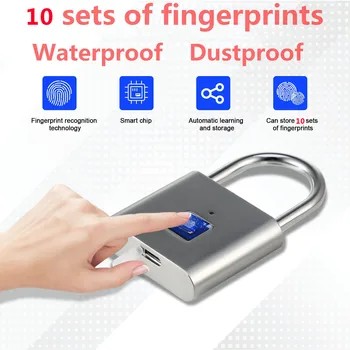 Pirštų atspaudų Smart Lock Spynos Thumbprint Durų Spynos Nešiojamų Anti-Theft pirštų Atspaudų Lock Maišą Stalčių Lagaminas