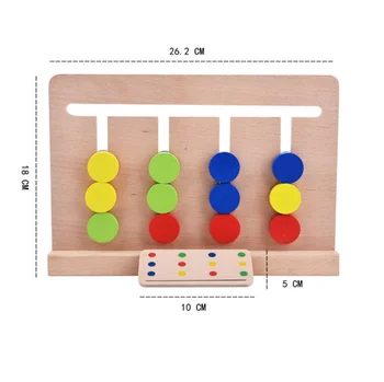 Montessori Keturių Spalvų Žaidimas Medinis Žaislas Spalvų Atitikimo Vaikams Mokymosi Matematikos Clors Žaislai