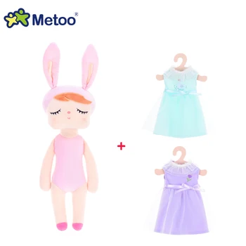 Metoo Originali Suknelė Angela Pliušinis Lėlės Kūdikio Žaislas Dovana Nėrinių Bunny Triušiai Gyvūnų nulio pliušinis lėlės Vaikams Mergaitė Vaikams, Žaislai