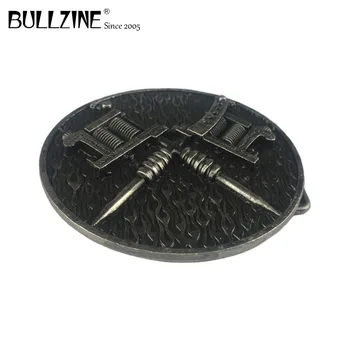 Į Bullzine tatooing staklių diržo sagtis su alavas apdaila FP-03699 tinka 4cm plotis kabinti ant diržo