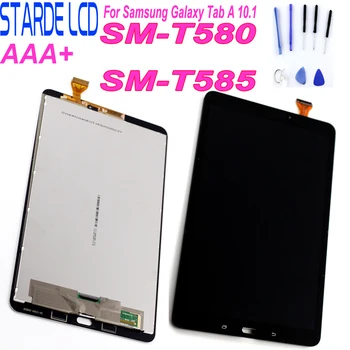 STARDE Pakeitimas LCD Samsung Galaxy 10.1 SM-T580 T585 LCD Ekranas Jutiklinis Ekranas skaitmeninis keitiklis Asamblėjos Juoda Balta su Įrankiais