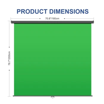Neewer Green Screen MT-Mountable Chroma Key Skydelis Fono Šalinimas, Raukšlių Atsparus Chroma-Žalios spalvos Audinio, Kietos Aliuminio