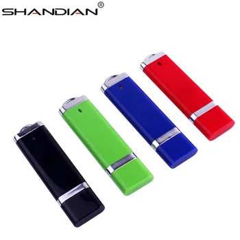 SHANDIAN klientų LOGOTIPĄ, plastikiniai lengvesnės formos pendrive 4GB 8GB 16GB 32GB 64GB Business USB Flash Drive, Memory Stick, USB 2.0