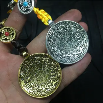 L# Tibeto 9 Pilys 8 Laimingas Simbolio Mantra OM Amuletas Pakabukas