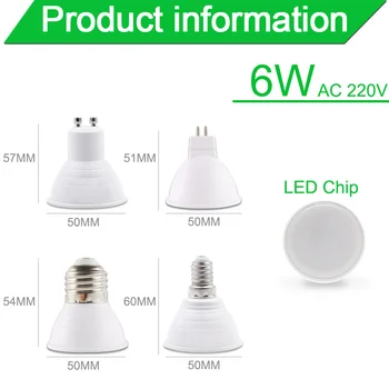 10vnt LED Lemputė GU10 MR16 E27 E14 3W LED Lemputė 5W 6W 7W AC 220V 240V Lampada aliuminio LED Prožektoriai, Energijos Taupymo, Namų Apšvietimas