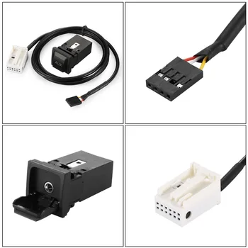 Onever Automobilinis USB Adapteris, Garso Kabelį Įjunkite Kištuką, Aux-In, VW RNS315 RCD510 Magotan L POLO Touran