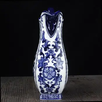 Jingdezhen rankomis dažyti mėlyna ir balta pieno puodą vaza naujas Kinijos ornamentu Vaza Apdailos kūrybos mėlynos ir baltos spalvos porceliano