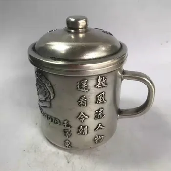 Minint Pirmininkas Mao baltos spalvos vario arbatos puodelis su dangteliu