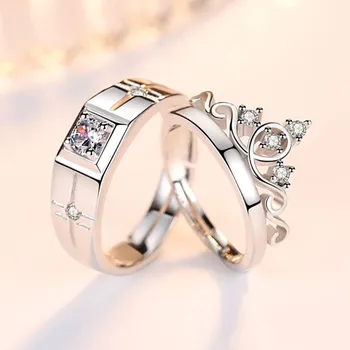 NEHZY 925 sterlingas sidabro naujas moteriai Naujas mados žiedas aukštos kokybės krištolo karūnos forma fashioncouple žiedas papuošalai