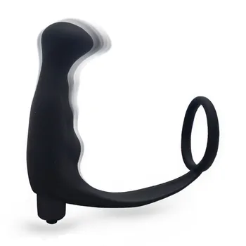Vyrų Prostatos Massager Gaidys Vibracijos Žiedą Analinis Vibratorius Stimuliuoja Butt Plug Vyrų Suaugusiųjų Erotika Analinio Sekso Žaislai Penio Mova Žiedas