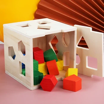 15 Skylių Vaikams, Žaislai, Mediniai Formos Rūšiuoti Geometrinių Formų Kūrimo Bloką Atitikimo Pažinimo Kūdikių Ankstyvojo Švietimo Žaislai Vaikams