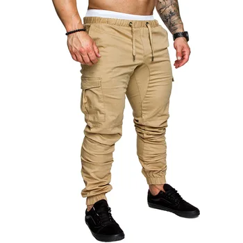 Rudenį Vyrų Kelnės Hip-Hop Haremas Poilsiu Kelnes Naujos Vyriškos Kelnės Mens Kietosios Multi-pocket Krovinių Kelnės Skinny Fit Sweatpants