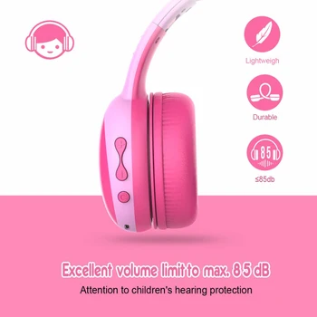 Belaidės Ausinės su mikrofonu su 85dB Apimtis Ribota Klausos Bluetooth Vaikai Ausinės su Mikrofonu Vaikų Ausinių