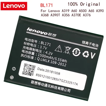 Nauji Originalus Lenovo 3.7 V, 1500 mah BL171 Baterija Lenovo A319 A60 A500 A65 A390 A368 A390T A356 A370E A376 BL 171 Pakeisti Telefono