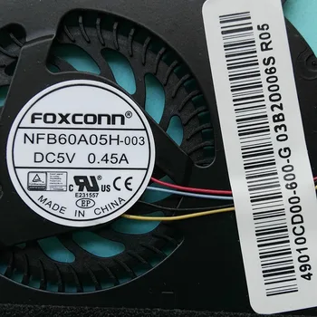 Naujas originalus cpu fan laptopo cpu aušinimo ventiliatoriaus aušintuvas 4-wire NFB60A05H-003 DC 5V 0.45 A