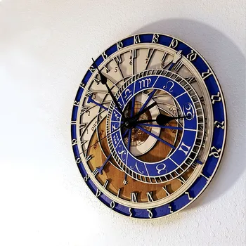 JADUOMA Antikos Stiliaus Laikrodžiai Astronomijos Sieninis Laikrodis Namų Kvarco Derliaus Žvaigždynas Tylus Judėjimas Sienos Žiūrėti Kambario