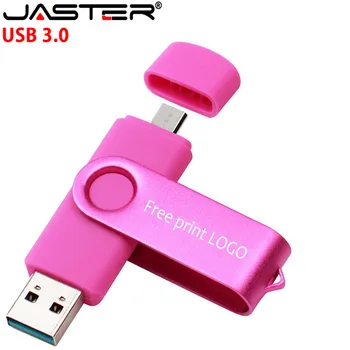 JASTER 1PCS nemokamai logotipą USB 3.0 OTG Usb Flash Drive 4GB 8GB 16GB 32GB 64GB Pen, skirta 