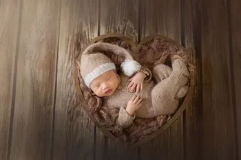 Naujagimio Fotografijos Rekvizitai Mediniai Kelia Rekvizitai Širdies Formos Kūdikių Nuotraukų Talpykla Kūdikių Šaudyti Priedai Kūrybos Didelis Rekvizitai