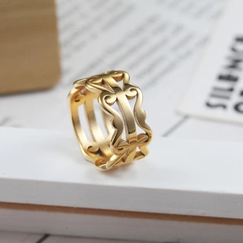 BORASI 2019 Karšto Pardavimo Vestuvių Karūna Klasikiniai Žiedai Moterims Aukso Spalvos Europos Dizaino Mados Karūna Žiedai Moterų Papuošalai