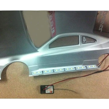 24 Led Važiuoklės Šviesos Aliuminio LED Juostelė 6 V už 1/10 1/8 RC Automobilių Vikšriniai Buggy