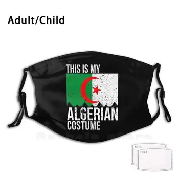 Tai Yra Mano Alžyro Vėliavos Kostiumas Helovinas Suaugusiųjų Vaikų Apsaugos Nuo Dulkių Filtras 