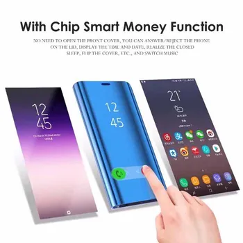 Samsung Galaxy J2 Premjero Atveju Prabangus Veidrodis Smart Odos Flip Dangtelis Coque 