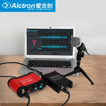 Mic Preamplifier Alctron MA-2 Dual channel Dinaminis/pasyvus aliuminio juosta mikrofono stiprintuvas