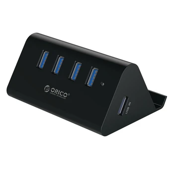 ORICO 5Gbps Didelės Spartos Mini 4 Prievadai USB 3.0 HUB Darbalaukio Nešiojamas Su Stovu Savininkas Telefono, Tablet PC