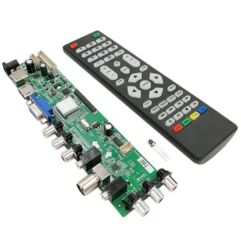 3663 Naujas Skaitmeninis Signalas DVB-C, DVB-T2, DVB-T, Universalus LCD TV Valdiklio Tvarkyklę Valdybos ATNAUJINTI 3463A rusijos USB LUA63A82
