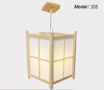 Derliaus pakabukas šviesos Ąžuolo Medienos Retro lempa LED Japonija stiliaus tatamio medienos avikailio Atspalvį kabinti šviesos restoranas, Kambarių Eilėje