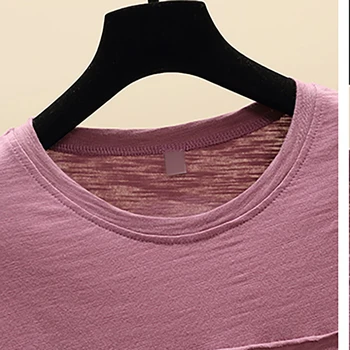 2020 Moterų Tshirts Laišką ilgomis Rankovėmis korėjos Slim Marškinėliai Moterims Drabužius T-shirt O Kaklo 