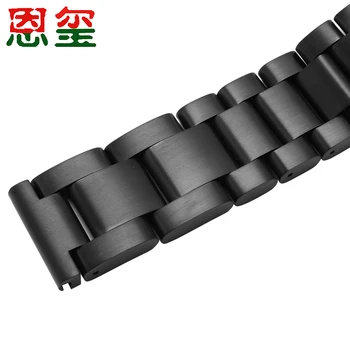 Nerūdijančio plieno watchbands juoda sidabrinė Sutirštės didelio dydžio apyrankė Pakeitimo metalo diržu, vyriški žiūrėti accessoreis