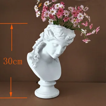 Kūrybos Dervos Imitacija Gipso Vaza Dovydo Skulptūra Galvos Vaza Gėlių Kompozicijų Priedai 