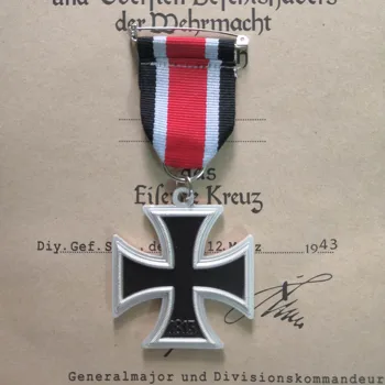 Vokietija 1939 Geležies Kryžiaus Medalis Ženklelis 2 Klasės su Kaspinu Karinės Ventiliatorius Apdailos Deutschland Eisernes Kreuz II. Klasse EK2