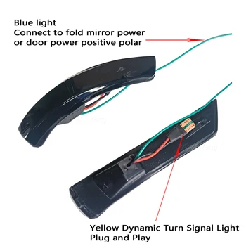 1Pair Dinamiškas Posūkio Signalo Lemputė LED Šoninis galinio vaizdo Veidrodis Eilės Indikatorius, Indikatorių Lempa Ford Focus 2 3 Mk2 Mk3 Mondeo Mk4