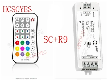 PK+R9 RF SPI LED pikselių valdytojas DC5V 12V 24V įvestis palaiko WS2811/WS2812B/TM1809/LPD6803/WS2801/UCS1903/TLS3001/P9813 IC