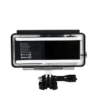 Atsparus vandeniui Apsauginis Atveju Būsto Shell + Išplėsta Baterijos Pusėje Galios Banko Gopro Hero 5 6 7 Black fotoaparato Priedai