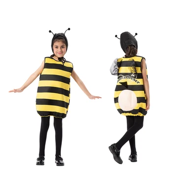 Reneecho Gyvūnų Kostiumas Vaikams Bumble Bee Kostiumas Šeimos Bičių Suaugusiųjų Cosplay Tunika Vinjetė Kostiumas Purim Karnavalinių Kostiumų