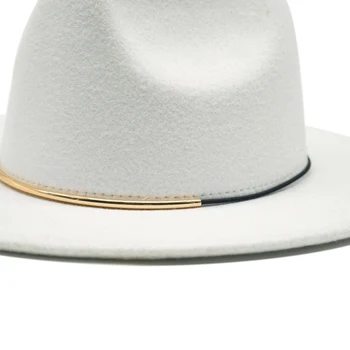 Naujas Mados skrybėlę Vilnos Moterų Outback Fedora Skrybėlė, Žiemą, Rudenį ElegantLady Floppy Cloche Platus Kraštų Džiazo Panama Didelis Dydis Kepurės