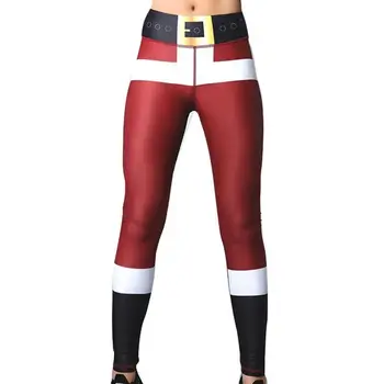 2019 Kalėdų Spausdinimo Antblauzdžiai Įdėti Klubo Elastinga Aukštos Juosmens Legging Ne Skaidri, Kvėpuojantis Linksmų Kalėdų Kelnės