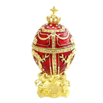 Raudonas Auksas Faberge Kiaušinių Rankomis Dažyti Papuošalai Pakabukas Dėžutė Dovana Velykų Namų Dekoro
