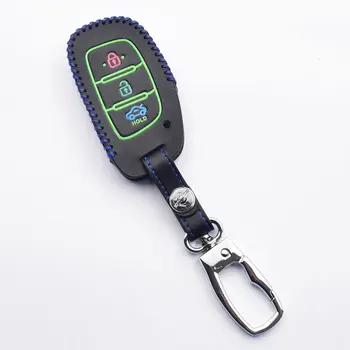 Švytinti Oda Automobilių Klavišą Padengti Hyundai Tucson IX35 Solaris i25 Mistra Akcentas Smart Nuotolinio Fob Raštas Atveju Keychain Krepšys