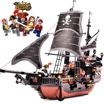 GUDI Piratai Karibų Black Pearl Vaiduoklių Laivo Didelių Statybinių Blokų Rinkinius Plytų Klasikinis Modelis Vaikams, Žaislai Vaikams, Dovanos Berniukams