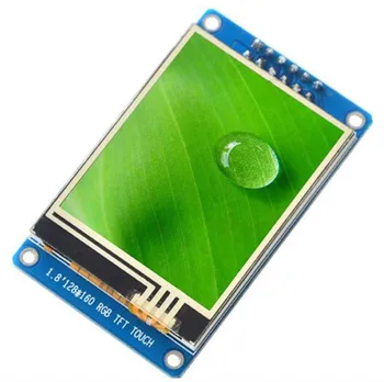 1.8 colio 12P SPI TFT LCD Ekranas Modulis su lietimui ST7735 Ratai SSD 128(RGB)*160