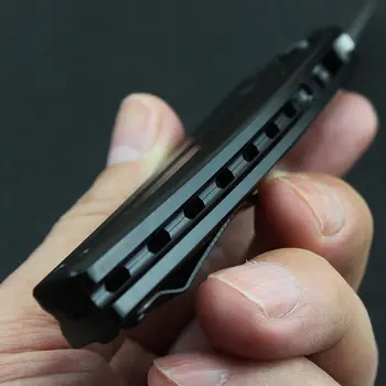 58-60HRC 7200 pusė sulankstomas dantytas peilis D2 ašmenys Aliuminio rankena sulankstomas peilis lauko EDC kempingas įrankis, Išgyvenimo įrankis