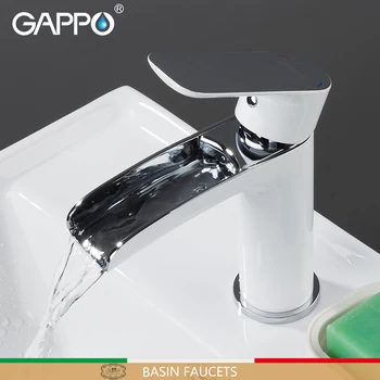 GAPPO Baseino, Maišytuvas, balta chrome krioklys bakstelėkite praustuvas vonios maišytuvai, žalvario baseino maišytuvas vonios kriaukle, maišytuvas, vandens čiaupas maišytuvas